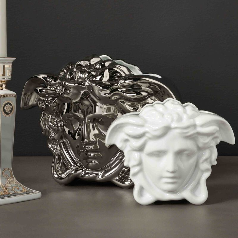 versace medusa grande vase small white