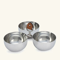 ralph lauren home wyatt triple serving bowl stainless steel