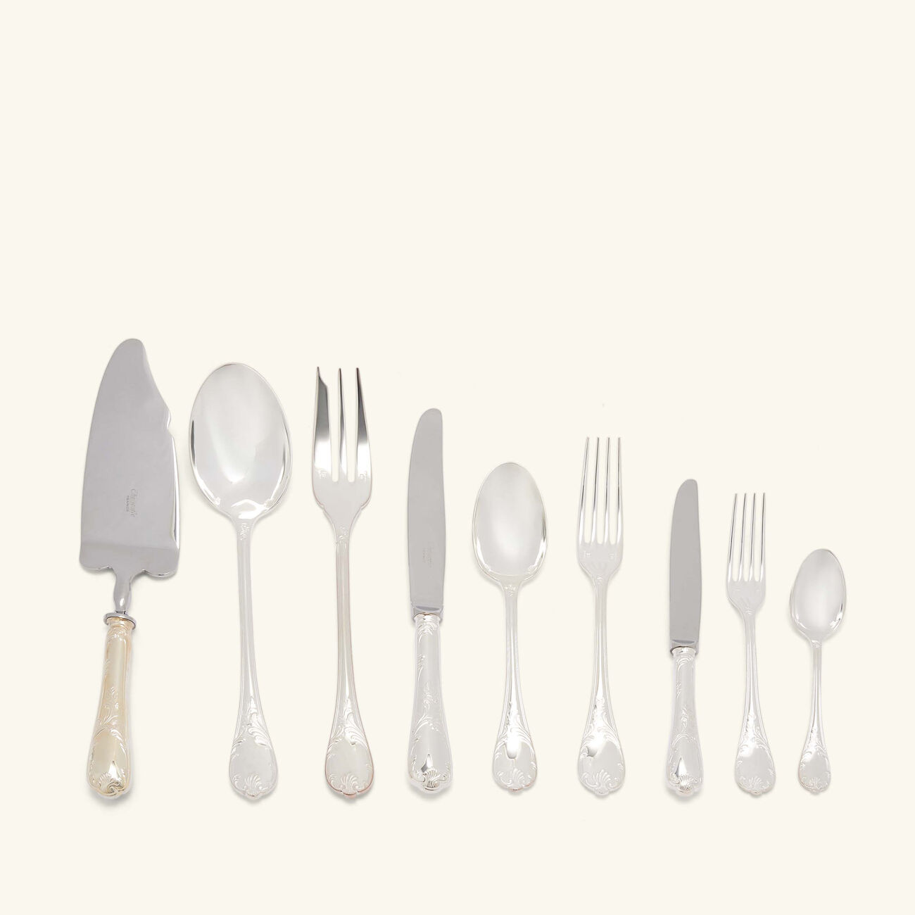 christofle marly flatware set 75 pieces silver plated