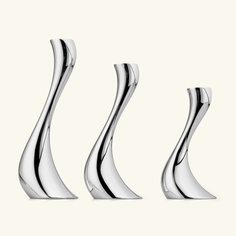 Cobra Candleholder Silver Set Of 3 georg jensen cobra candleholder silver set of 3