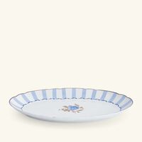 bernardaud brocante serving platter oval blue 33cm