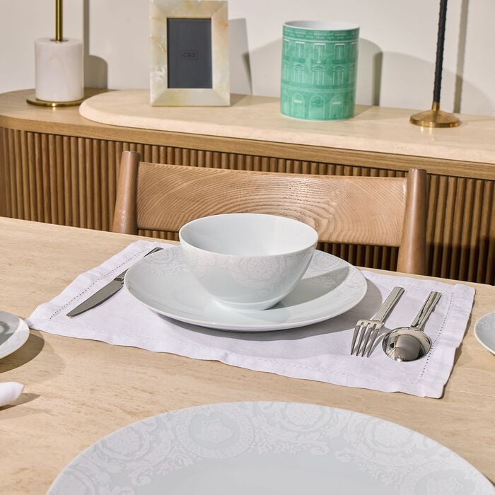 Barocco'92 Bianco Bowl Round White 15cm versace barocco 92 bianco bowl round white 15cm