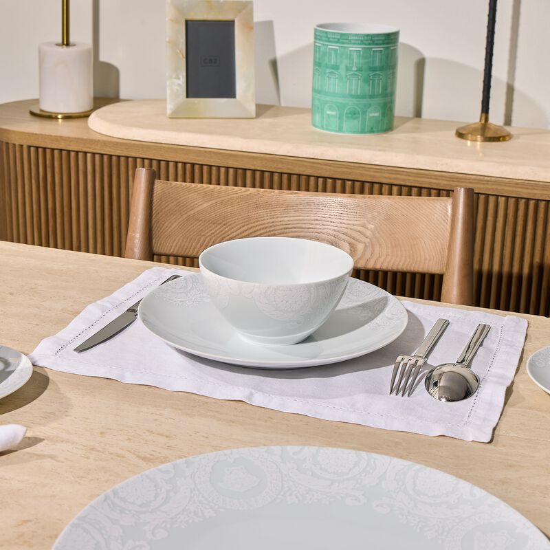 Barocco'92 Bianco Bowl Round White 15cm versace barocco 92 bianco bowl round white 15cm