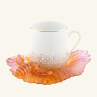 Or d'Abeille Coffee Cup and Crystal Saucer Amber daum or d abeille coffee cup and crystal saucer amber