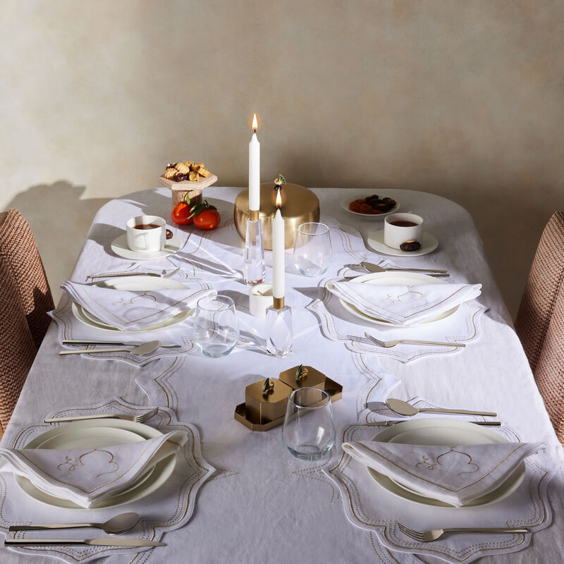 Alcazar Table Runner White catherine denoual alcazar table runner white