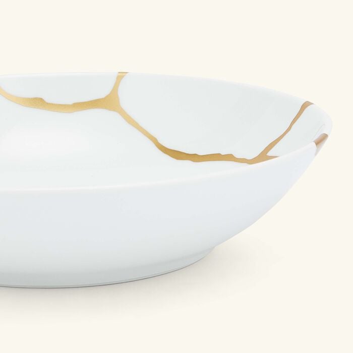 bernardaud kintsugi soup plate round white 19cm