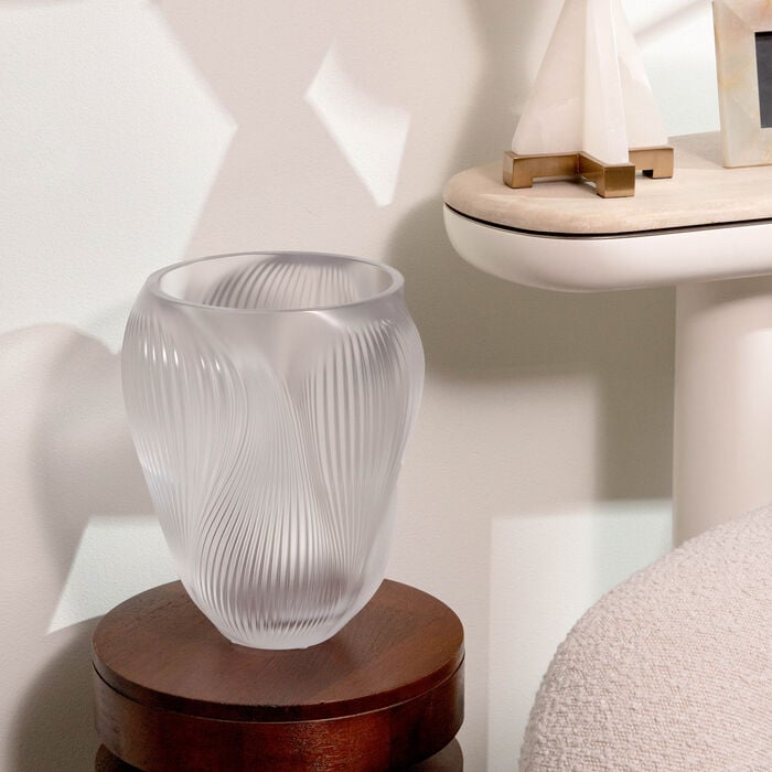 Alize Vase Large Clear lalique alize vase large clear