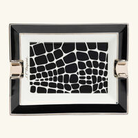 Crocodile Ashtray Rectangular Mini Black st dupont crocodile ashtray rectangular mini black