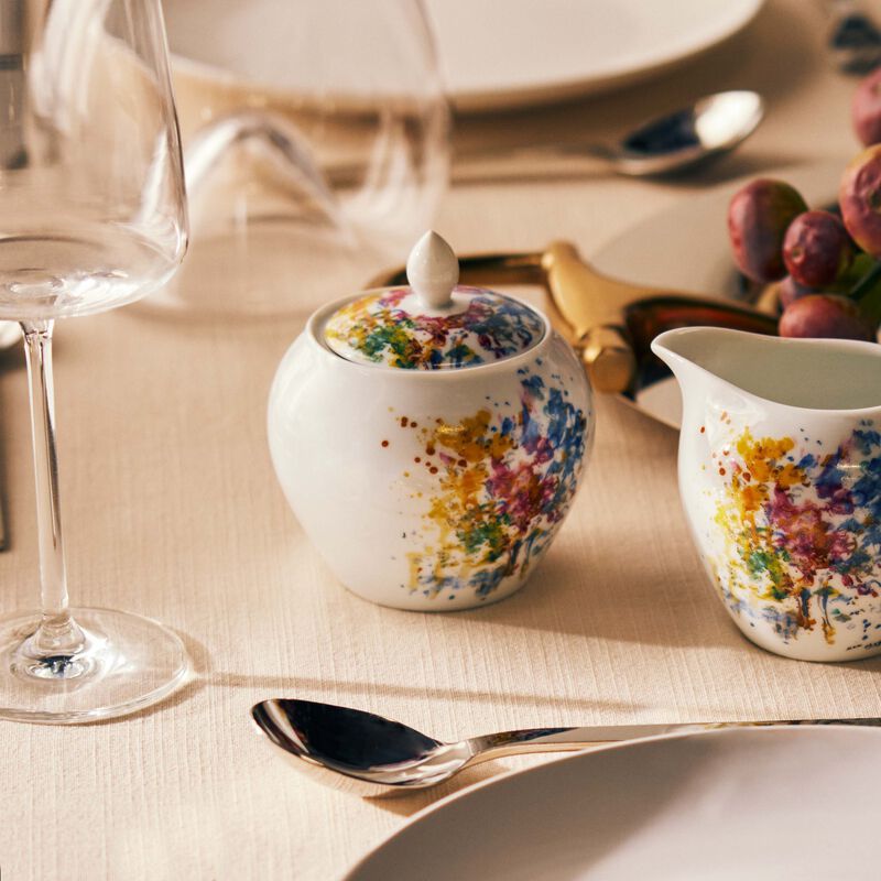 Bouquet De Fleurs Sugar Bowl Yellow bernardaud bouquet de fleurs sugar bowl yellow