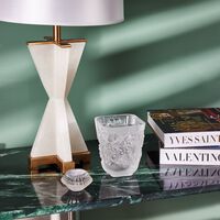 lalique pivoines vase mini clear