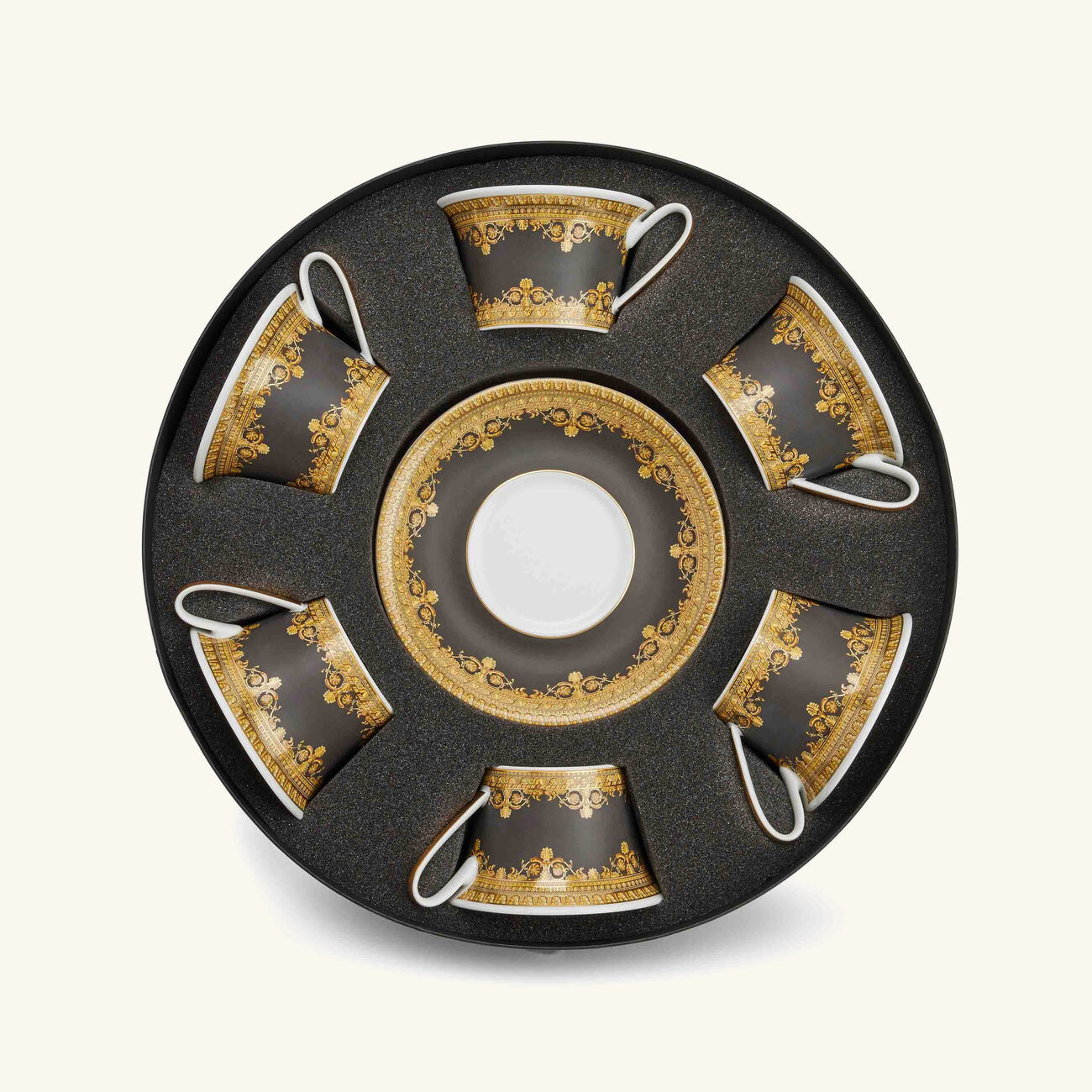 versace i love baroque nero tea set black