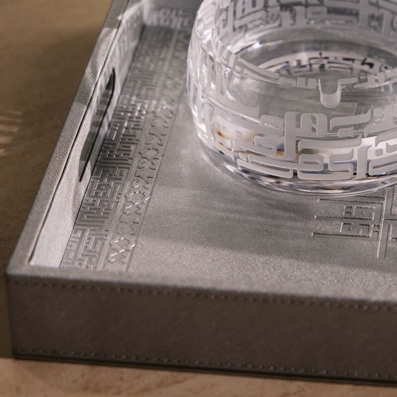 dimlaj shafa serving tray rectangular silver 40x27cm