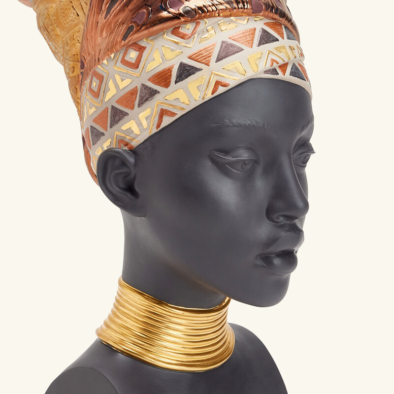 لادرو منحوتة أفريكان سول كبيرة سوداء