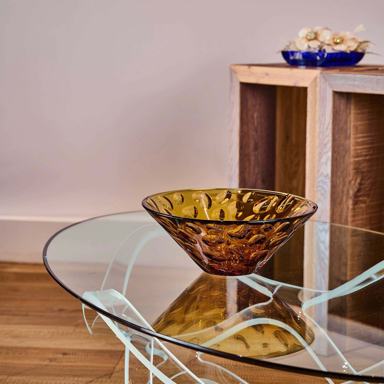 Crystal Deep Centerpiece Amber mario cioni c crystal deep centerpiece amber