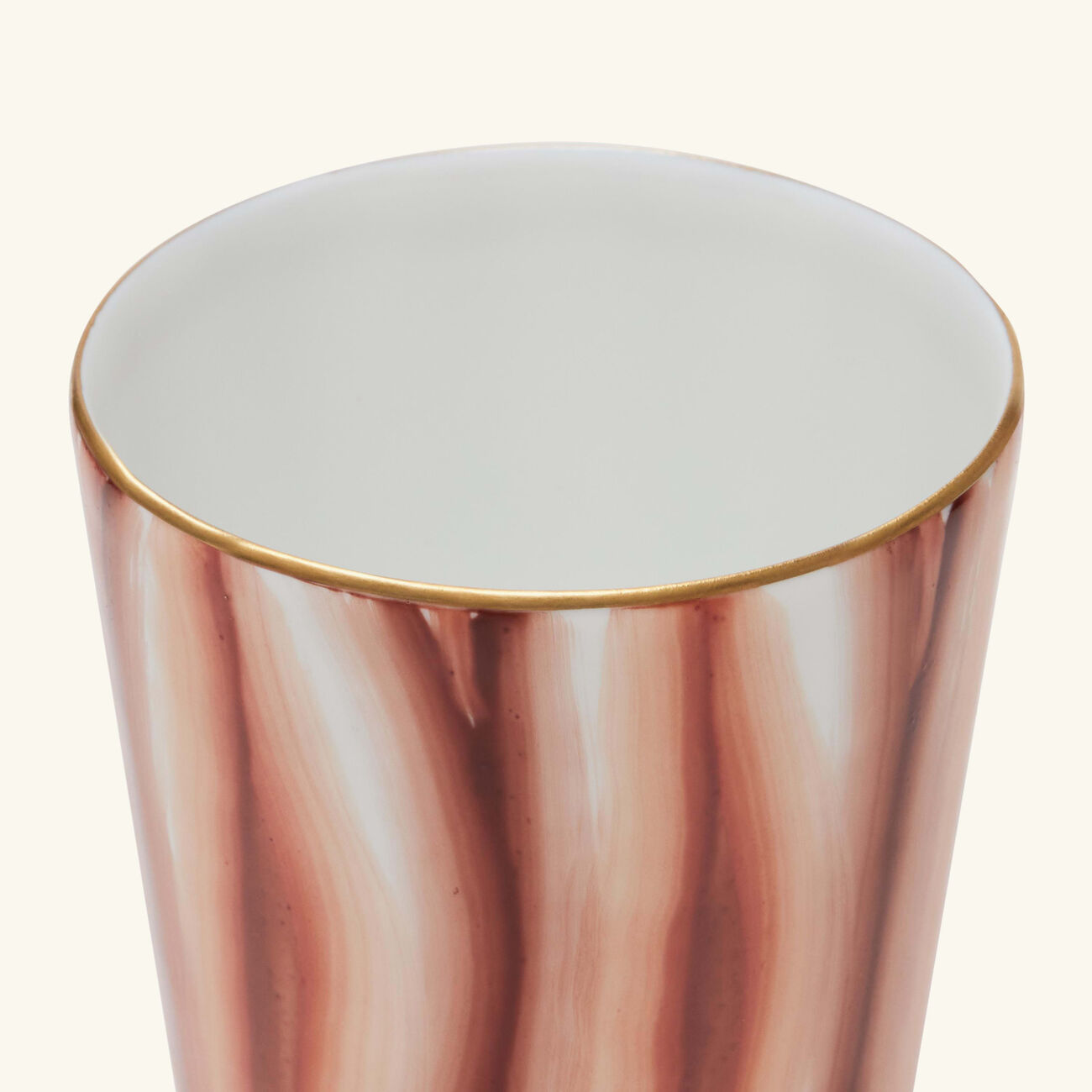 marie daage handpainted goblet glass orange