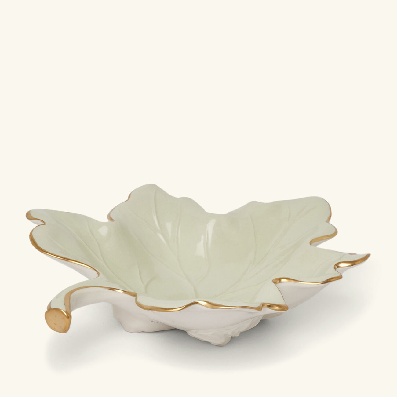 Autumn Fig Leaf Trinket Tray White villari autumn fig leaf trinket tray white