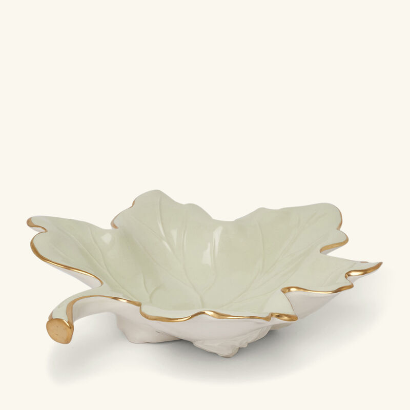 Autumn Fig Leaf Trinket Tray White villari autumn fig leaf trinket tray white