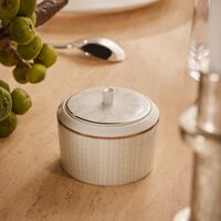 bernardaud silva sugar bowl white