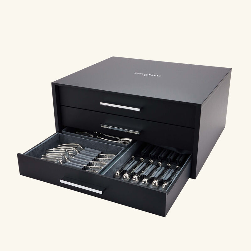 christofle marly flatware set 75 pieces silver plated