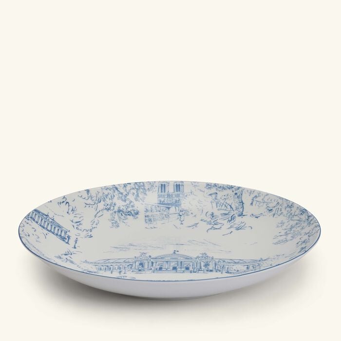 bernardaud tout paris serving platter round blue 29cm