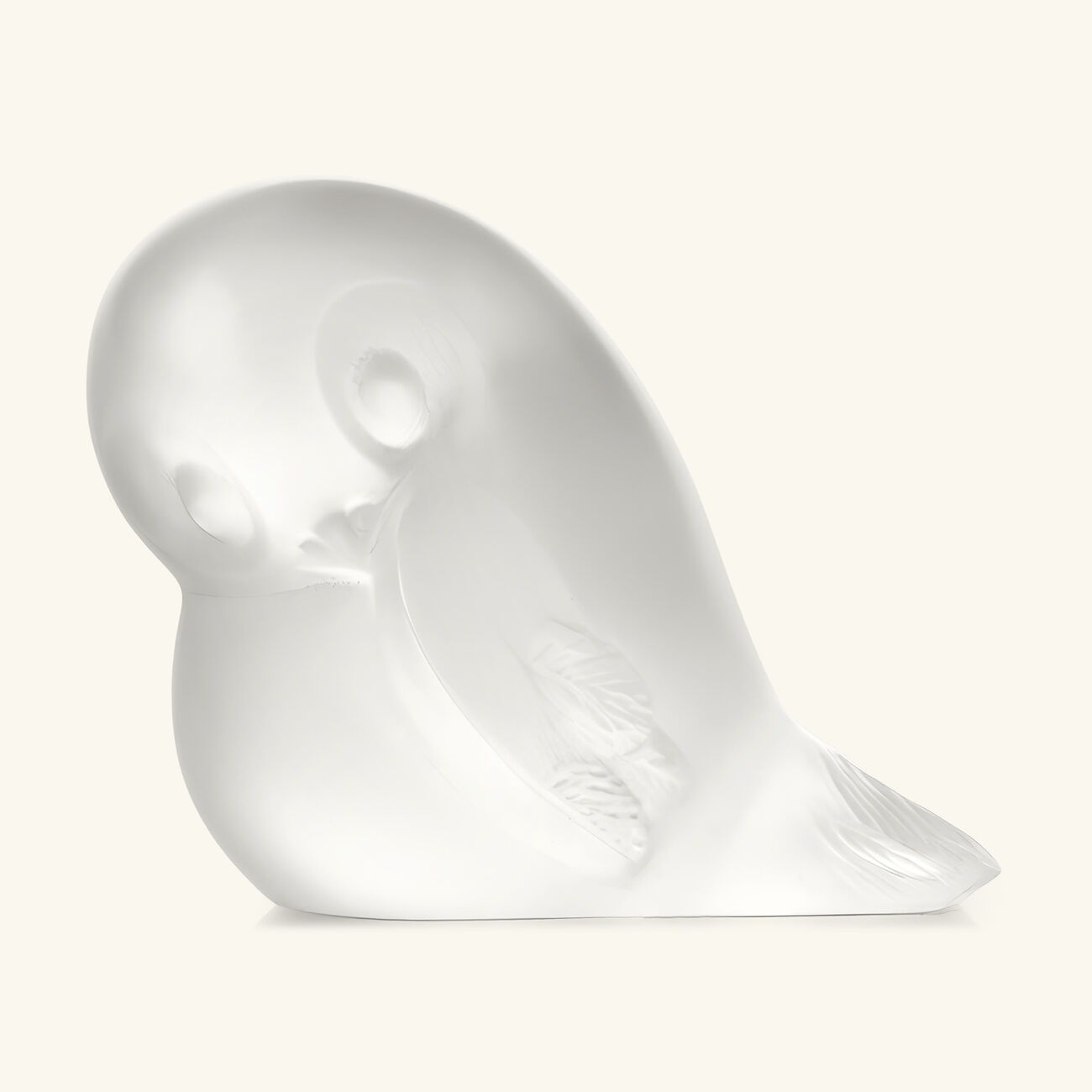 lalique piou tail down sculpture small clear