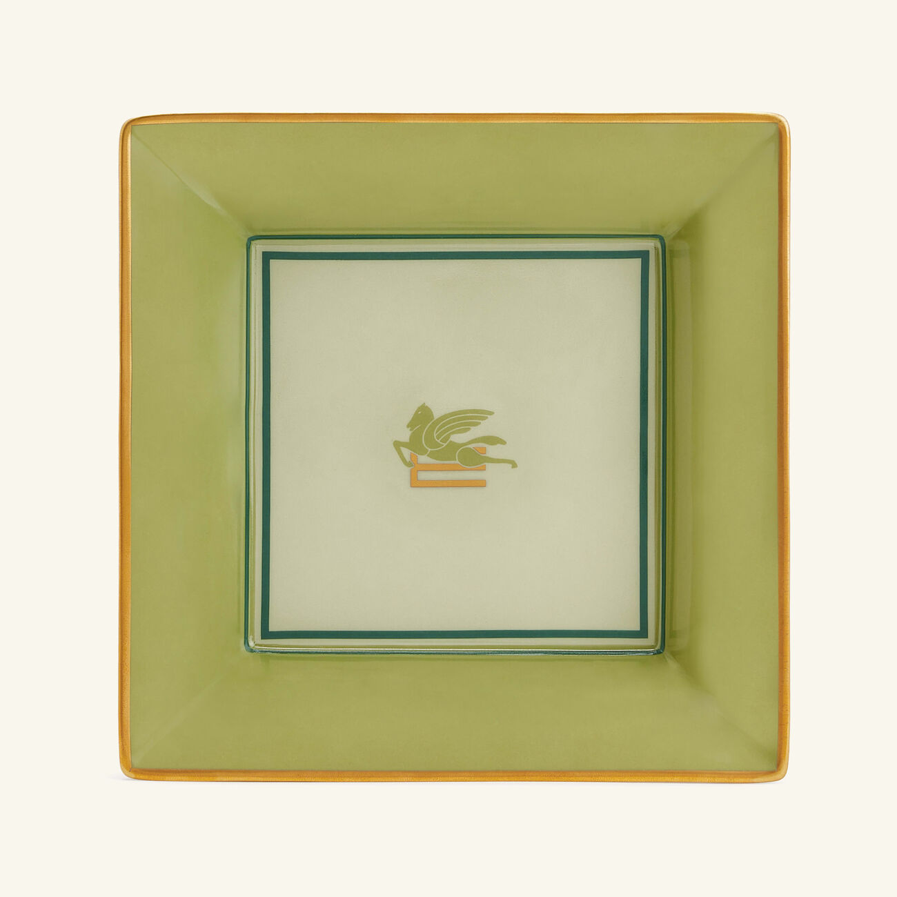 إيترو صينية بيجاسو للمقتنيات الصغيرة مربعة صغيرة خضراء