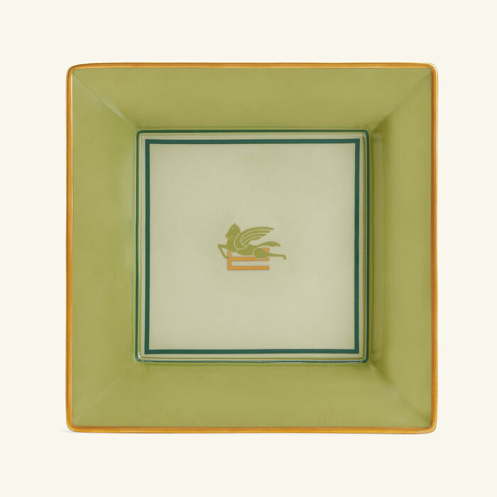 etro pegaso trinket tray square small green