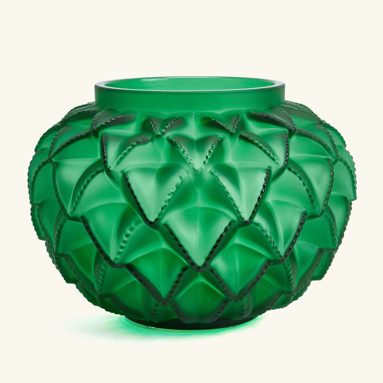 Languedoc Vase Small Green lalique languedoc vase small green