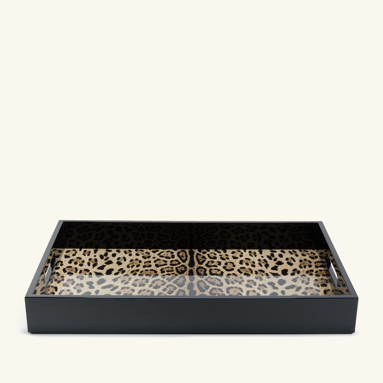 dolce gabbana casa leopard tray rectangular large brown
