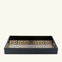 dolce gabbana casa leopard tray rectangular large brown