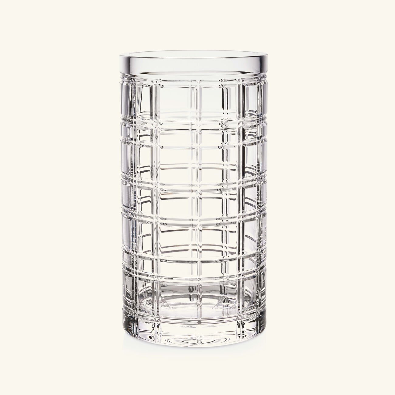 Hudson Plaid Vase Medium Clear ralph lauren home hudson plaid vase medium clear
