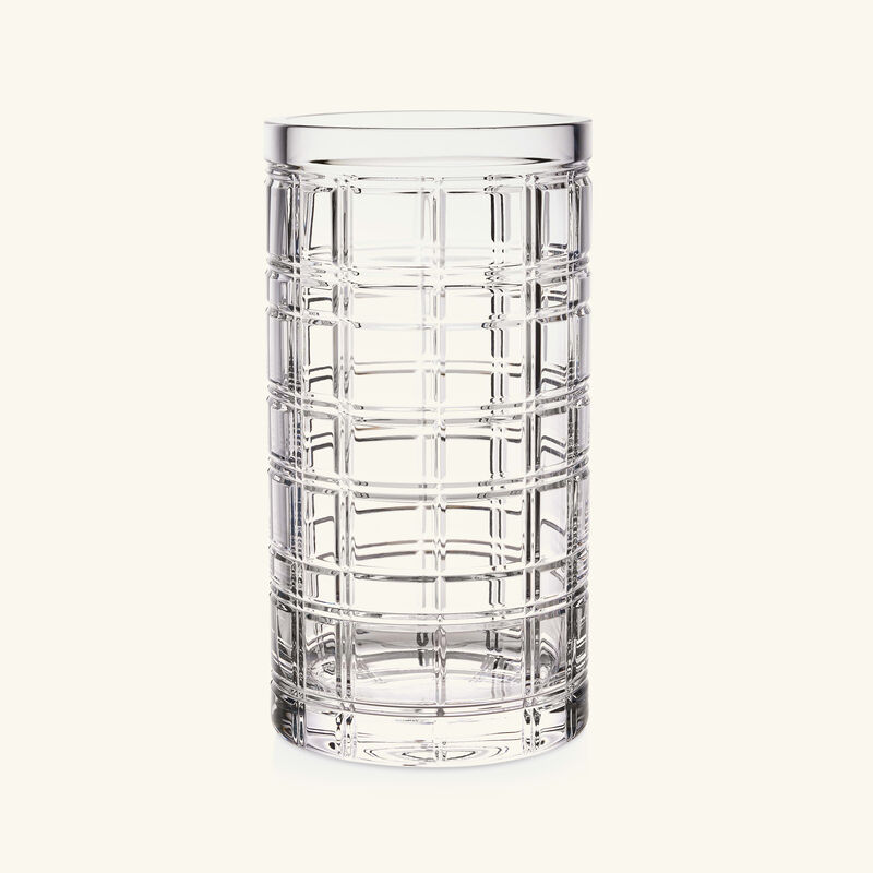 Hudson Plaid Vase Medium Clear ralph lauren home hudson plaid vase medium clear