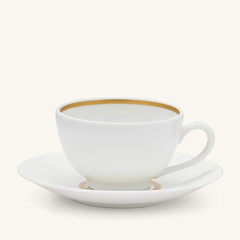 Cronos Or Tea Cup & Saucer White bernardaud cronos or tea cup saucer white