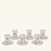 dimlaj hayat arabic tea cup and saucer gold set of 6