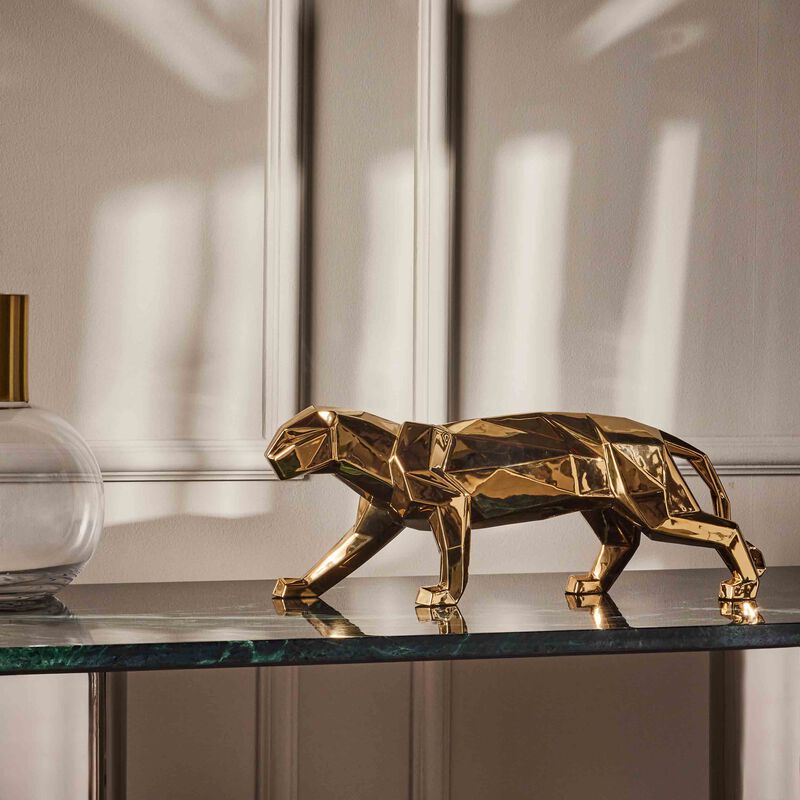 Panther Sculpture Small Gold lladro panther sculpture small gold