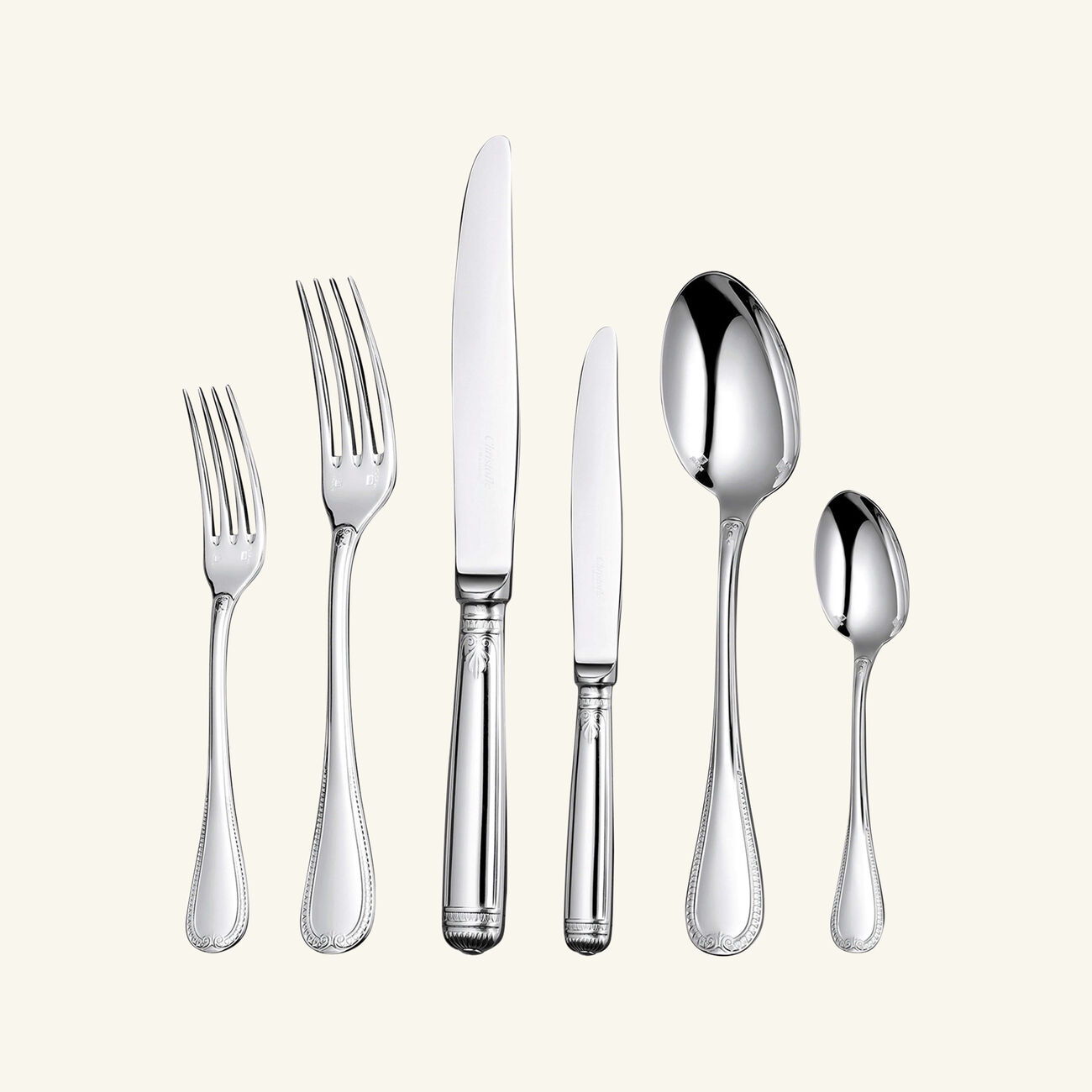 christofle malmaison flatware set 75 pieces silver plated