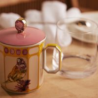 Idyllia Mug with Lid Finch Pink rosenthal idyllia mug with lid finch pink