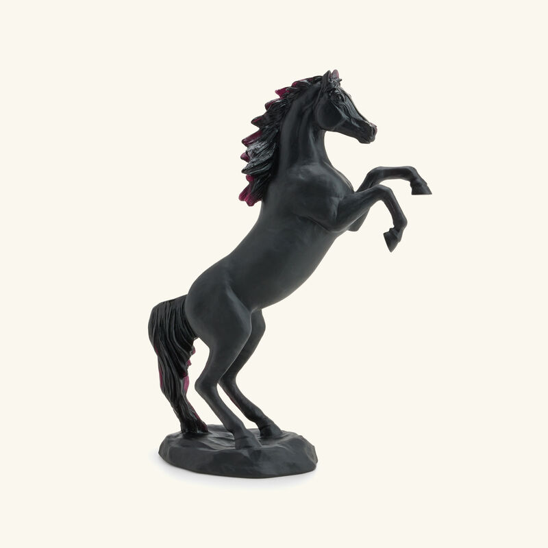 Cheval Spirited Horse Sculpture Medium Black daum cheval spirited horse sculpture medium black