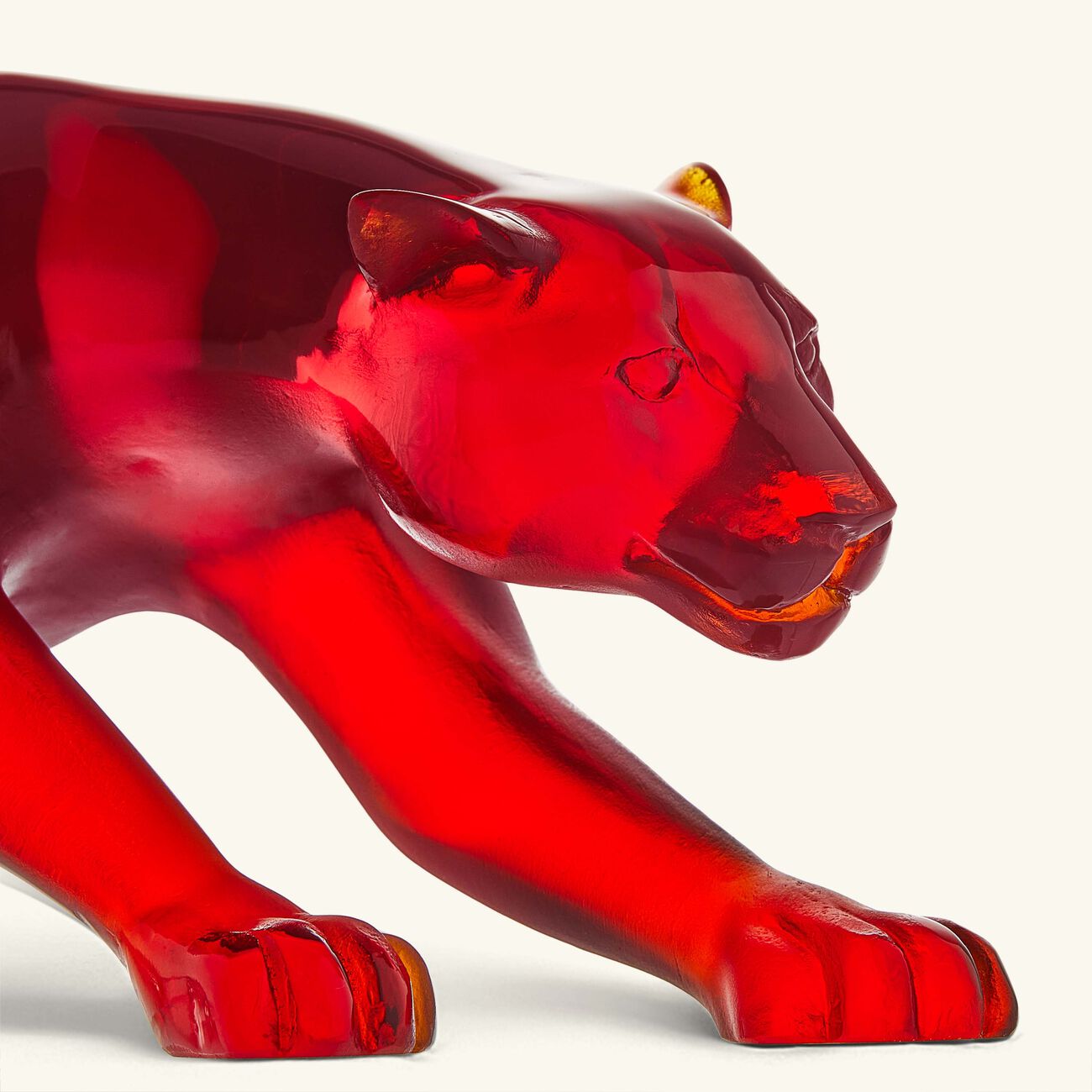 daum panther figurine mini amber