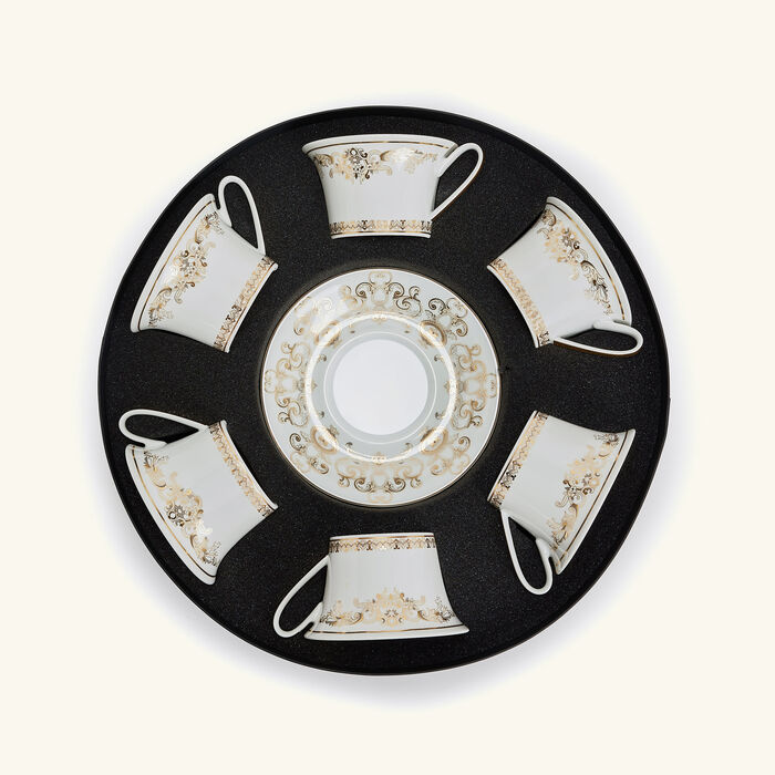 فيرساتشي طقم فناجين الشاي ميدوزا جالا باللون الأبيض