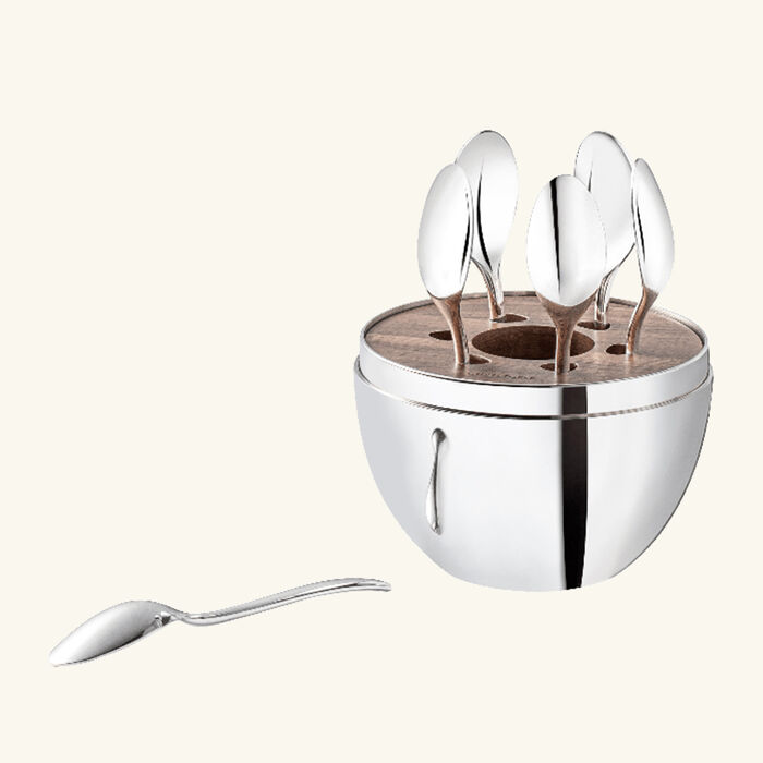 christofle mood coffee spoon silver plated set of 6