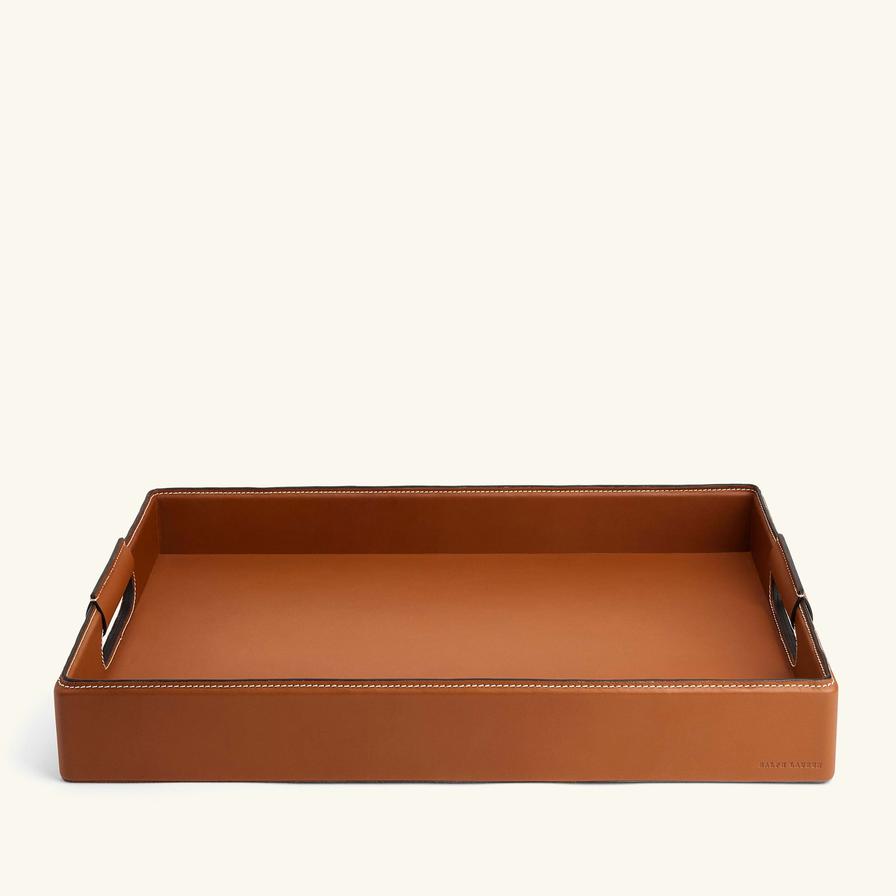 Ralph Lauren Home Wyatt Serving Tray Rectangular Large Brown