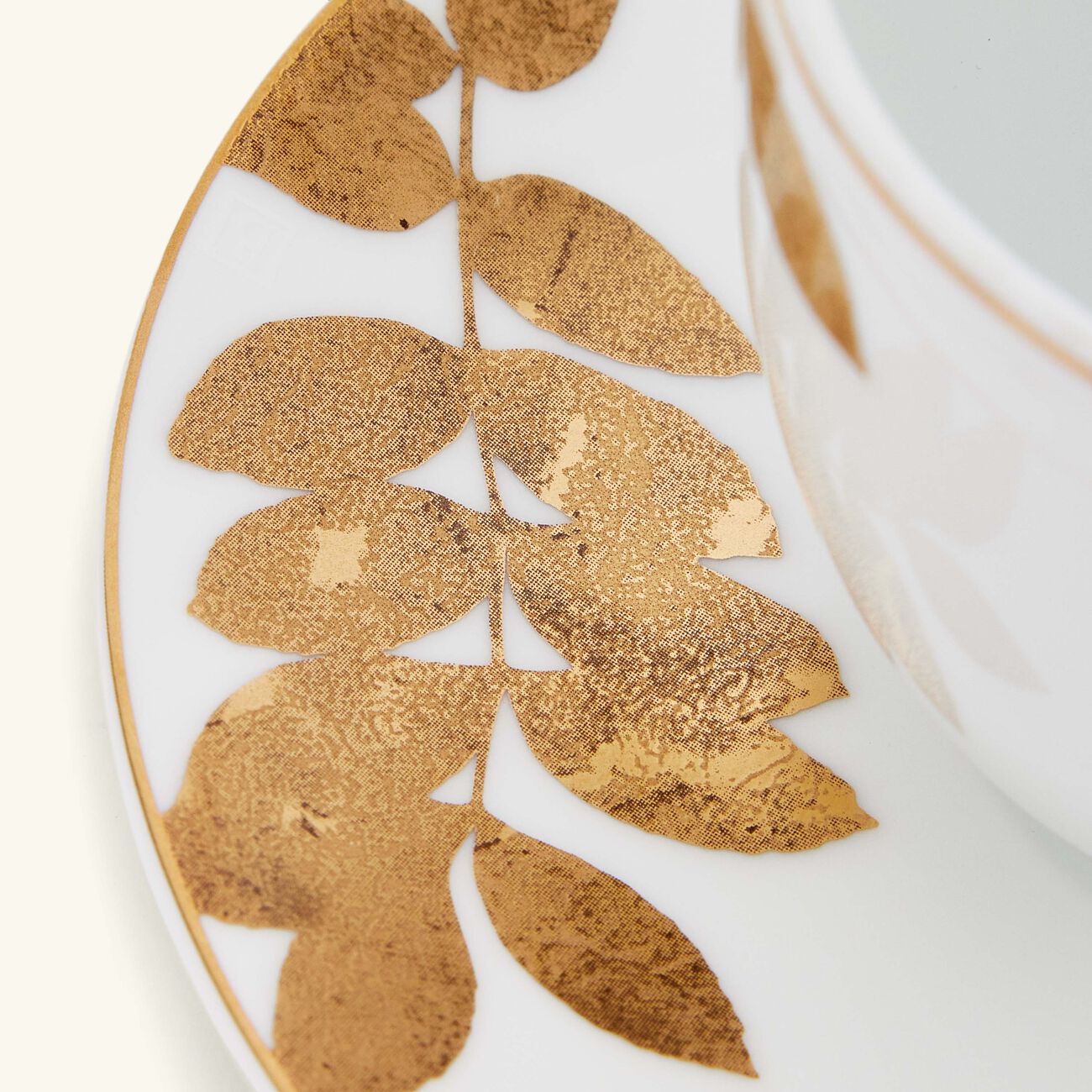 bernardaud vegetal or coffee cup   saucer gold