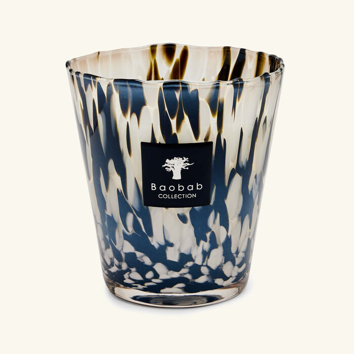 baobab collection pearls black candle max 16