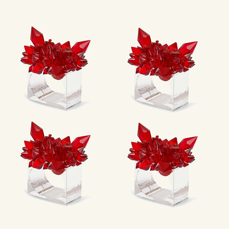 Zenith Napkin Ring Red Set Of 4 kim seybert zenith napkin ring red set of 4