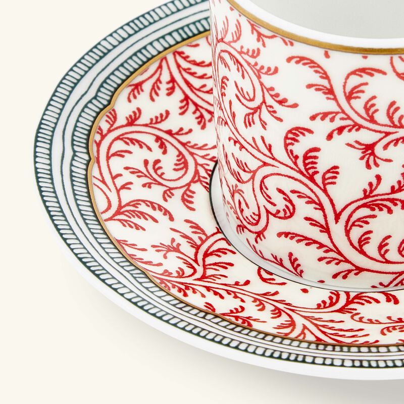 Collection Braquenié Coffee Cup & Saucer Red Set Of 2 bernardaud collection braqueni coffee cup saucer red set of 2