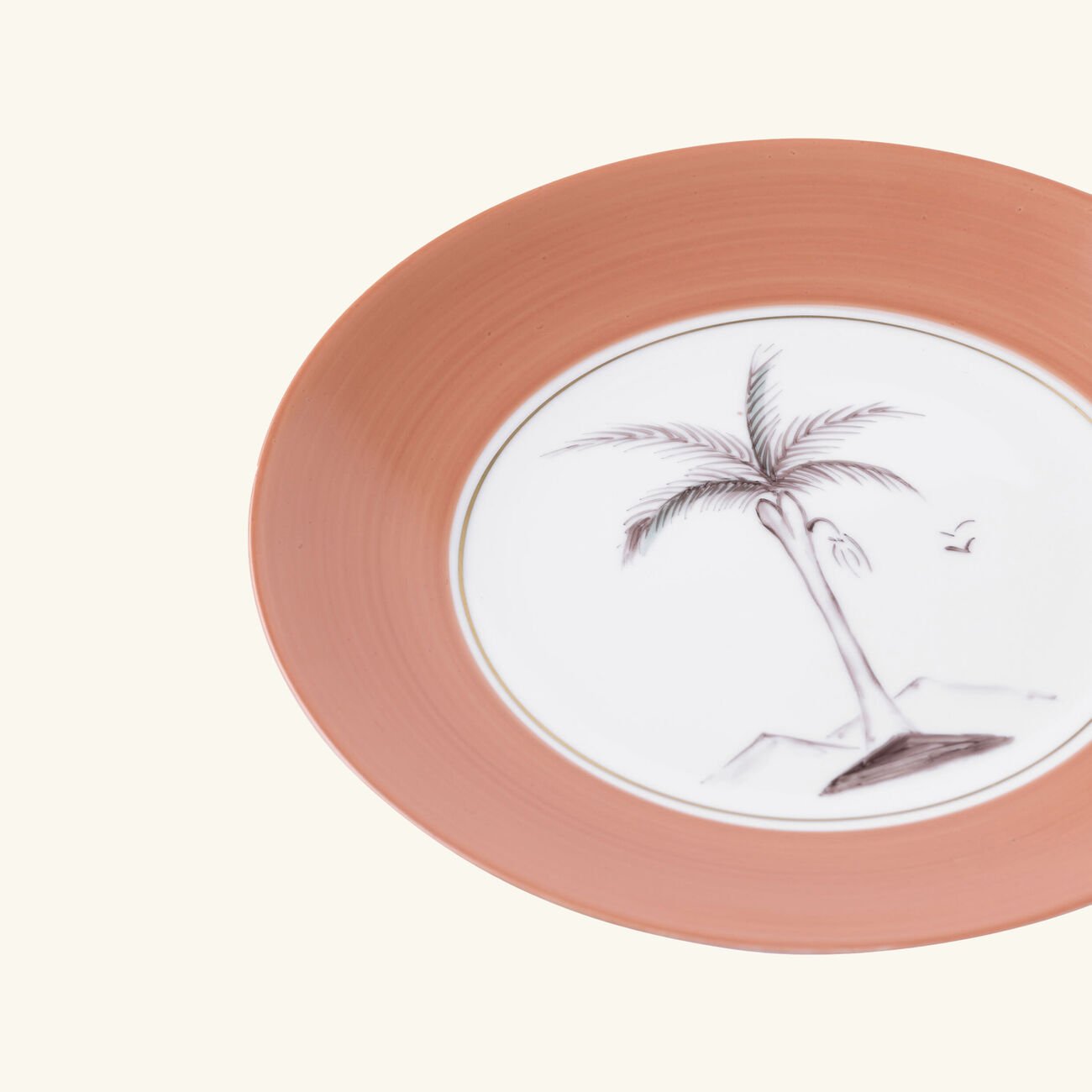 Bamboo Colonies Dessert Plate Round Pink 21cm marie daage bamboo colonies dessert plate round pink 21cm