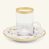 Taormina Arabic Tea Cup & Saucer White villari taormina arabic tea cup saucer white