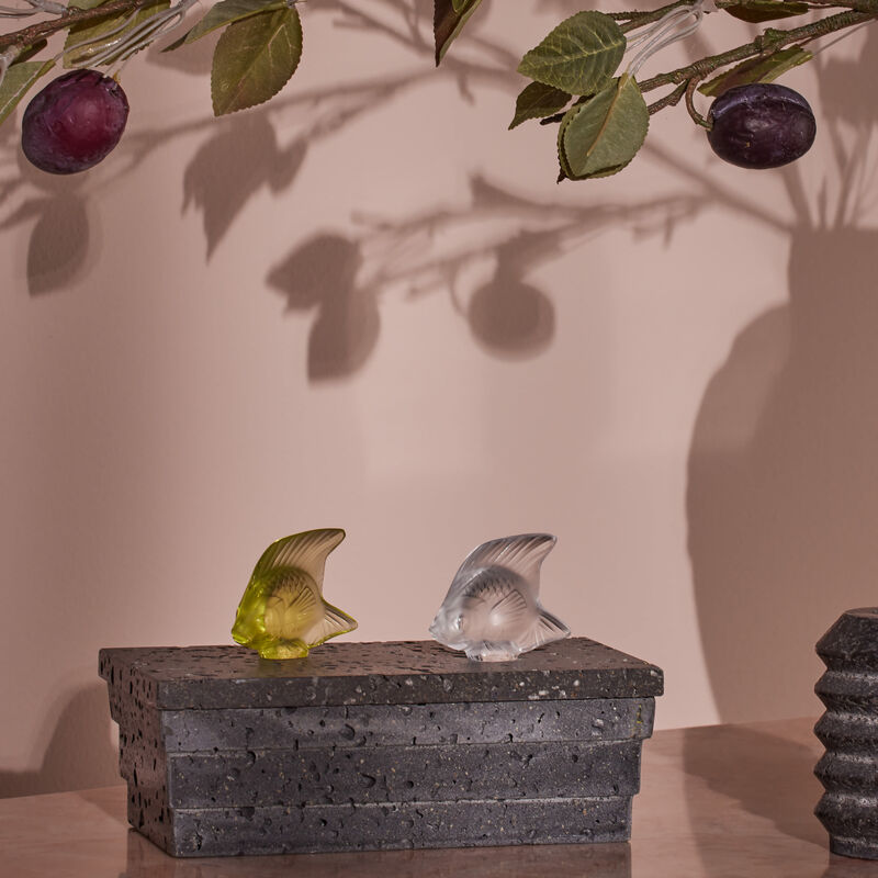 لاليك مزهرية على شكل سمكة شفافة