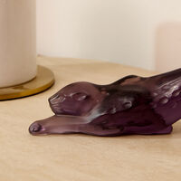 منحوتة نمر زيلا صغيرة بلون بنفسجي لاليك منحوتة نمر زيلا صغيرة بلون بنفسجي